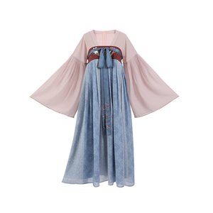 Women Chinese Hanfu Style One Piece Dress